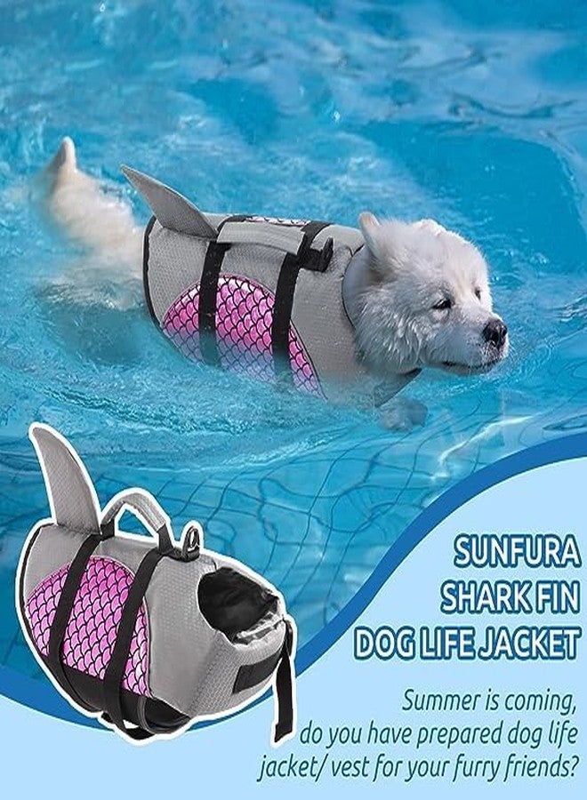 VBM سترة نجاة للكلاب من VBM، سترة نجاة للكلاب الصغيرة والمتوسطة والكبيرة مزودة بمقبض إنقاذ، سترة عائمة، أداة إنقاذ آمنة للسباحة في المسبح أو الشاطئ أو ركوب القوارب - Image 4